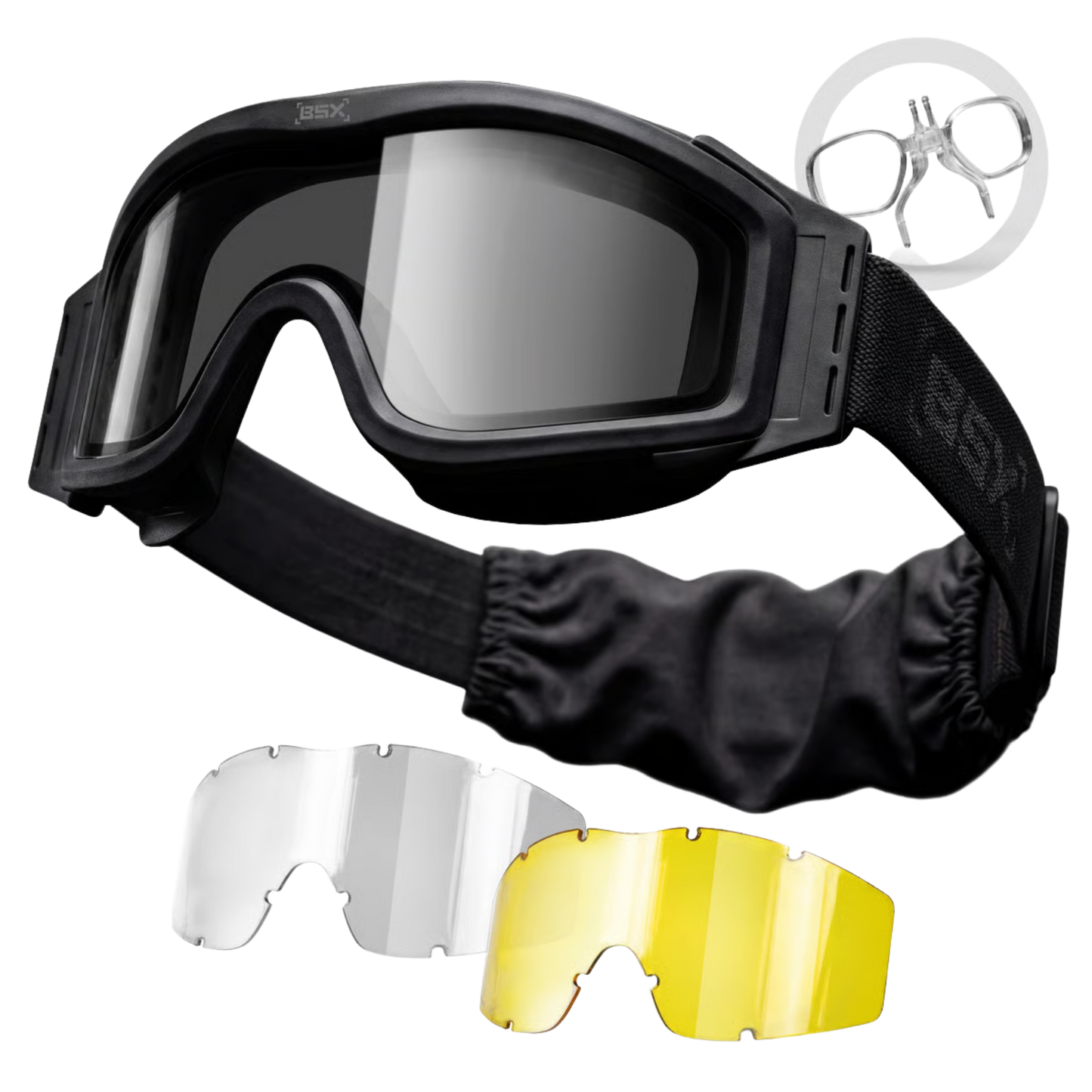 BSX - Tango Goggle - Standard w/ Multiple Lenses - Black