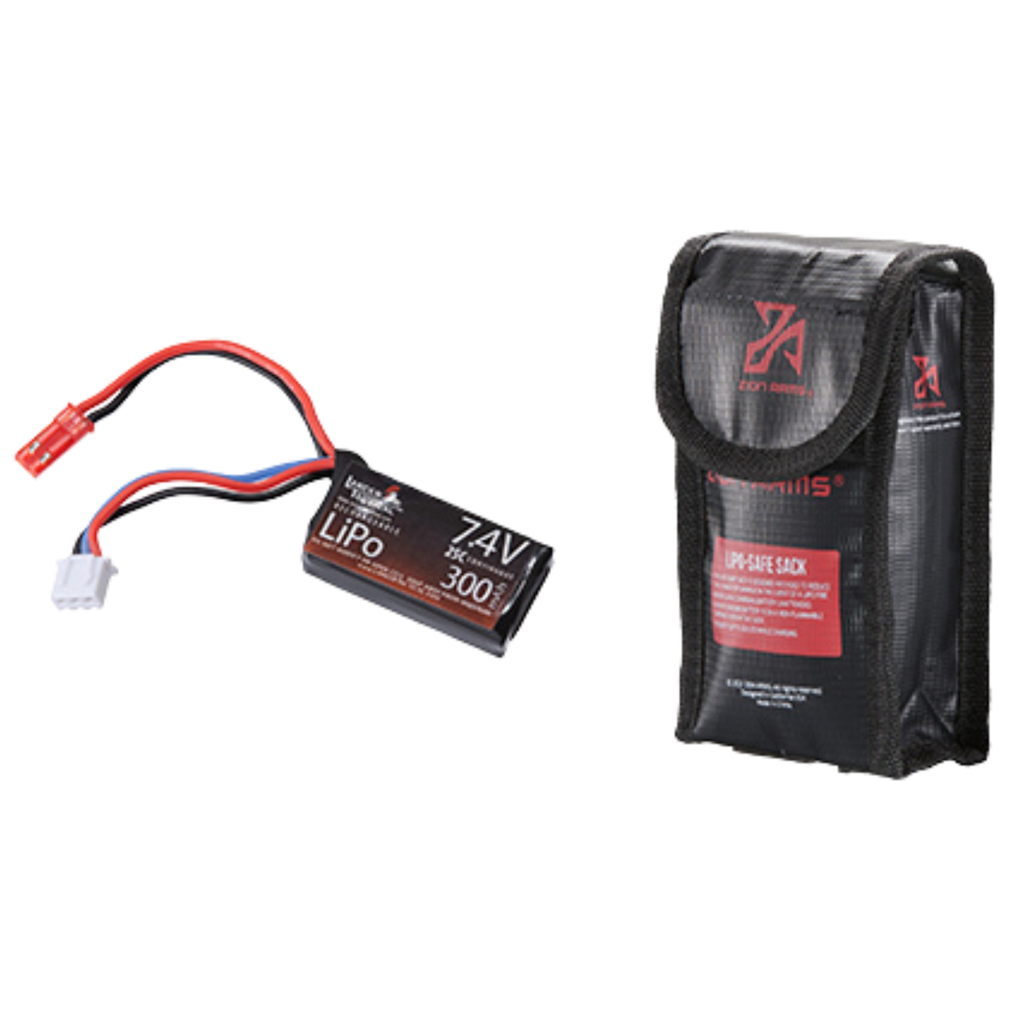 Lancer Tactical 7.4v 300mAh LiPo Airsoft Battery