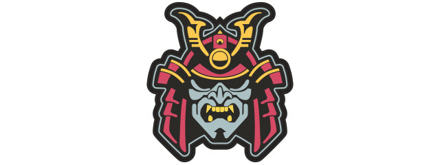 Samurai Helmet Full Color PVC Patch