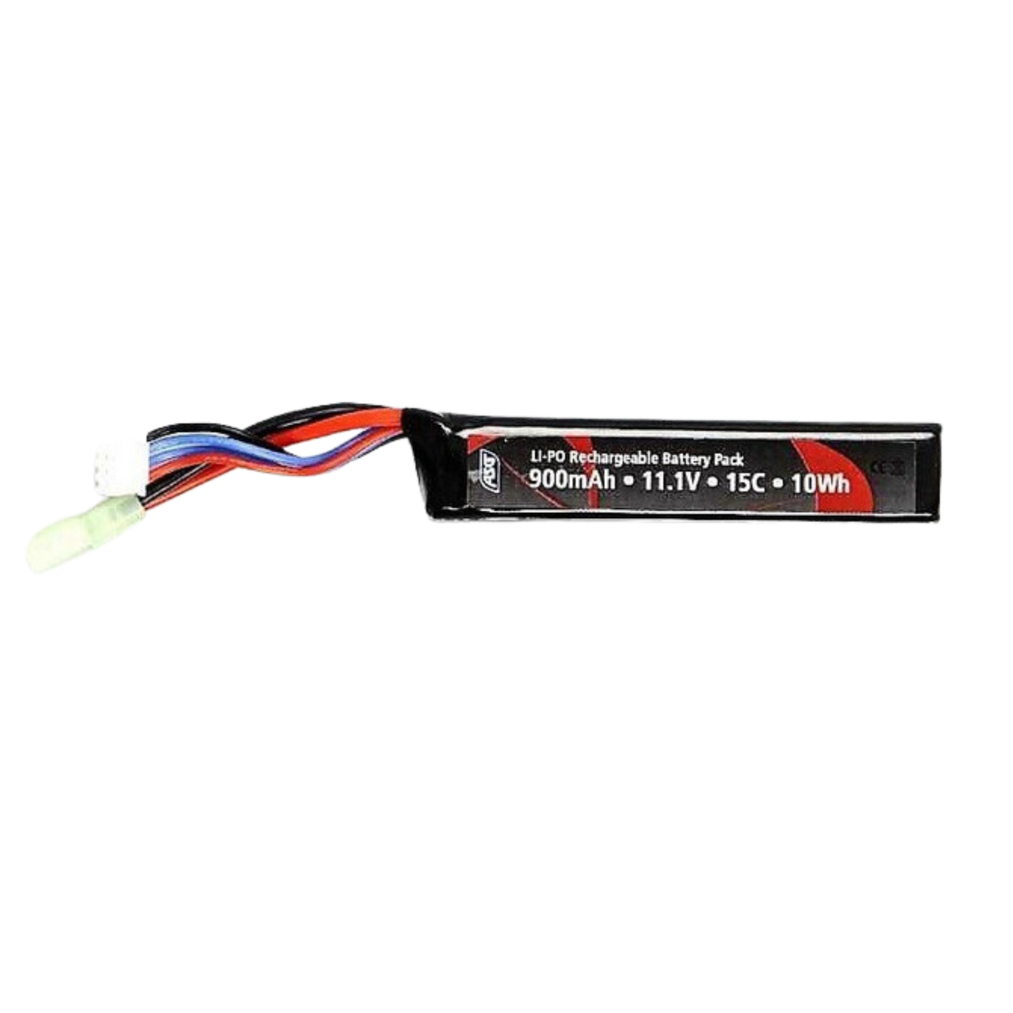 ASG 11.1v 900mAh Buffer Tube Lipo Battery