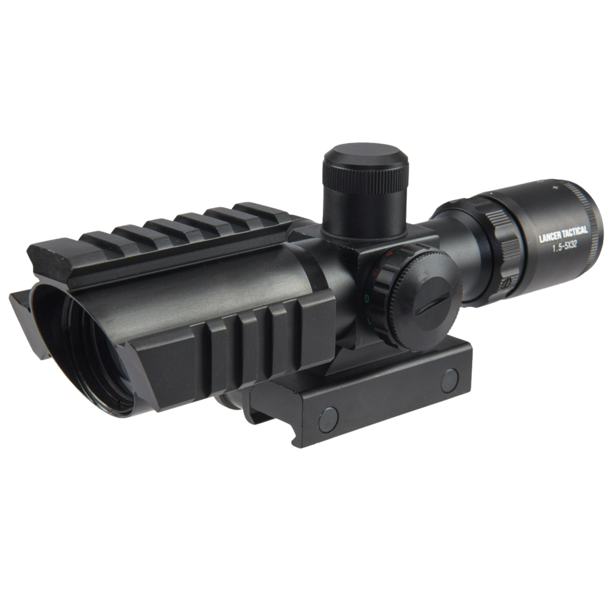Lancer Tactical 1.5-5x32 Variable Zoom Adjustable Illuminated Rifle Scope