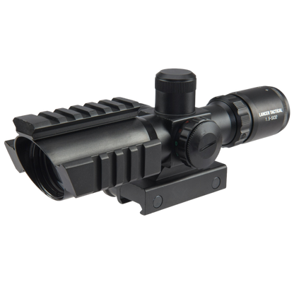 Lancer Tactical 1.5-5x32 Variable Zoom Adjustable Illuminated Rifle Scope