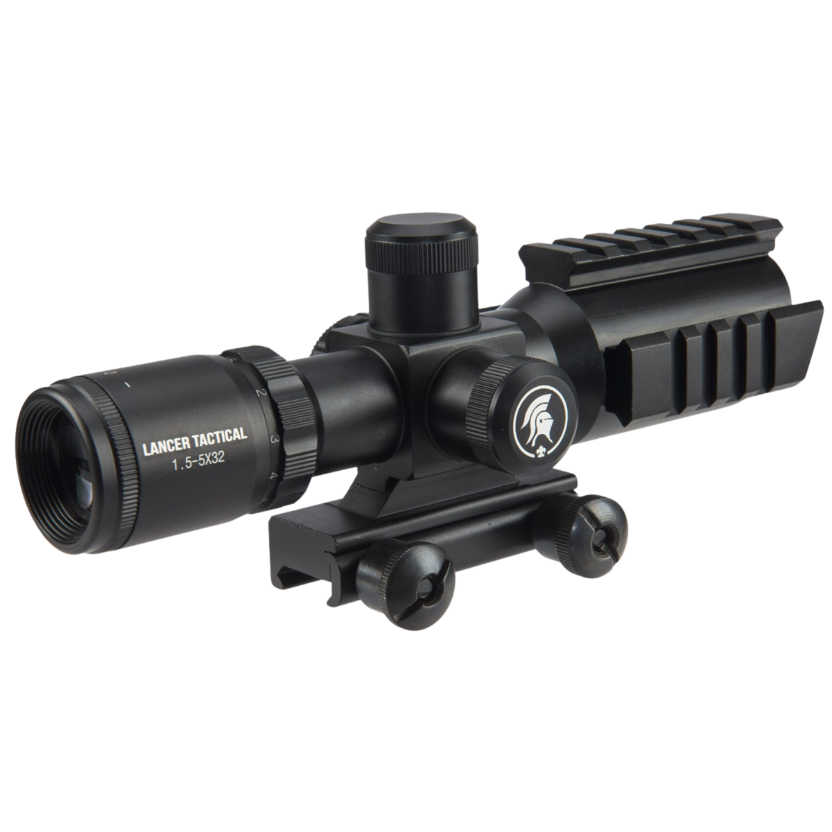 Lancer Tactical 1.5-5x32 Variable Zoom Adjustable Illuminated Rifle Scope