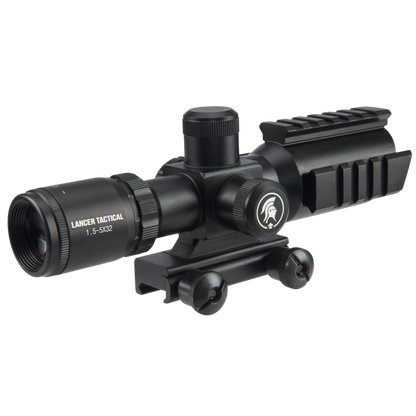 Lancer Tactical 1.5-5x32 Variable Zoom Adjustable Illuminated Rifle Scope