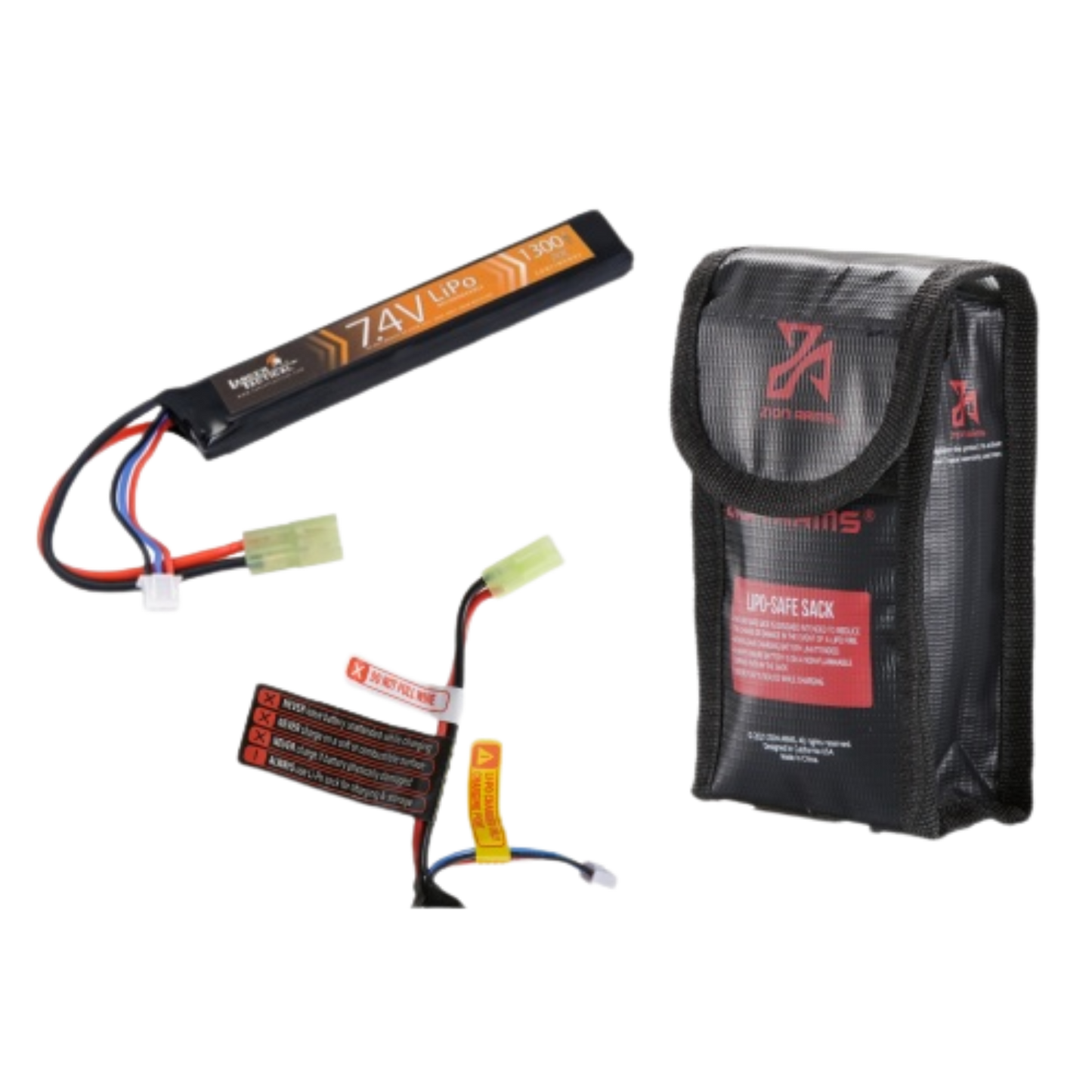 Lancer Tactical 7.4v 1300mAh 20C Stick Lipo Battery