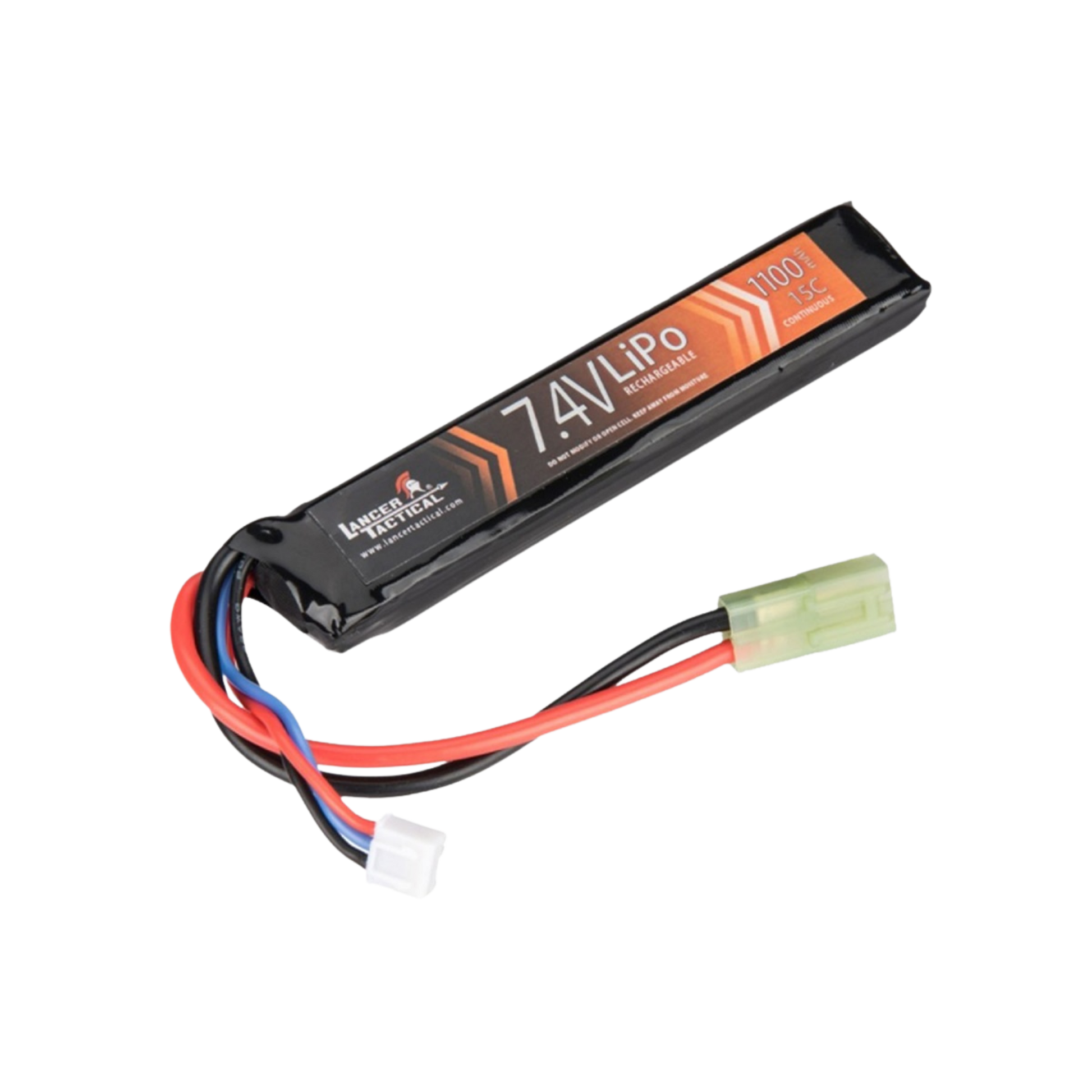 Lancer Tactical 7.4V 1100mAh 20C Stick Lipo Battery
