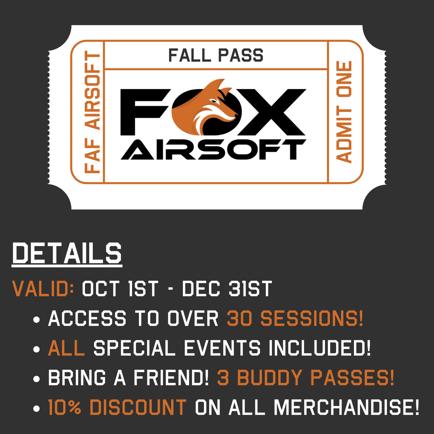 FAF Airsoft Field Ticket