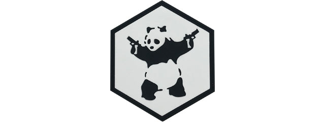 Hexagon PVC Patch Armed Panda