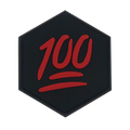 Hex PVC Patch 100 Points Emoji