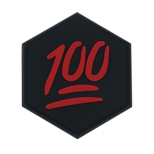 Hex PVC Patch 100 Points Emoji