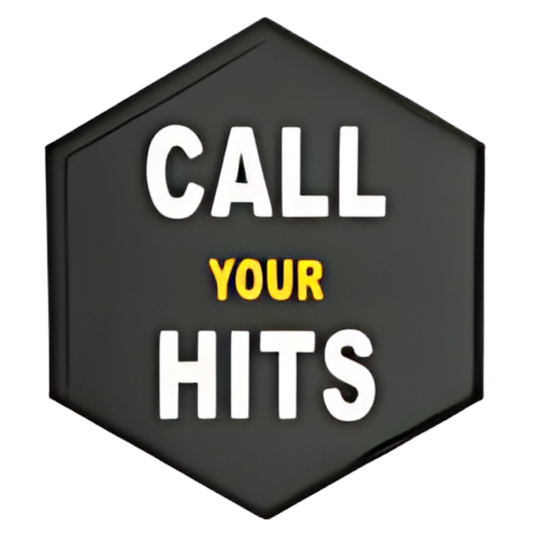 Hexagon PVC Patch "Call Your Hits"