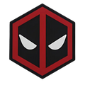 Hexagon PVC Patch Deadpool