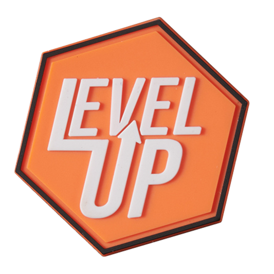 Hexagon PVC Patch "Level Up"