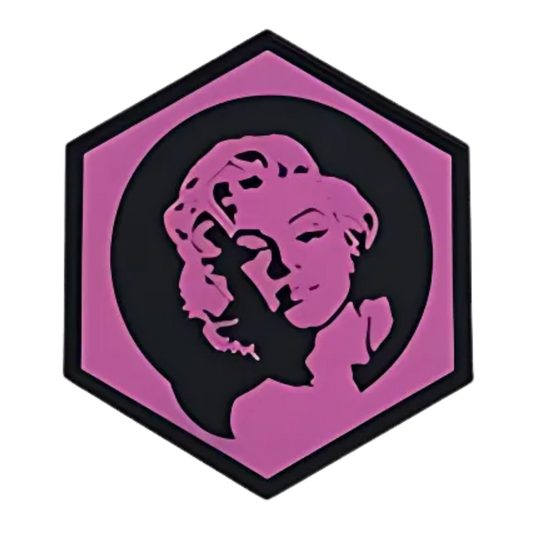 Hexagon PVC Patch Pink Marilyn Monroe