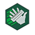 Hexagon PVC Patch Slight of Hands Perk