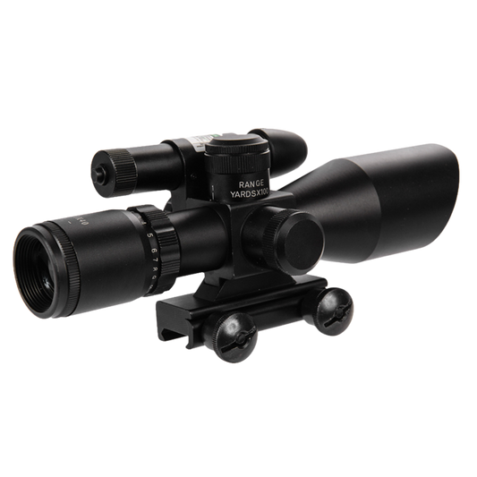 Lancer Tactical 2.5-10X40 EG Red & Green Dual Illuminated Scope w/ Green Laser