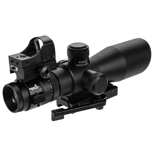 Lancer Tactical 3-9X42 Red & Green Illuminated Scope W/ Micro Red Dot