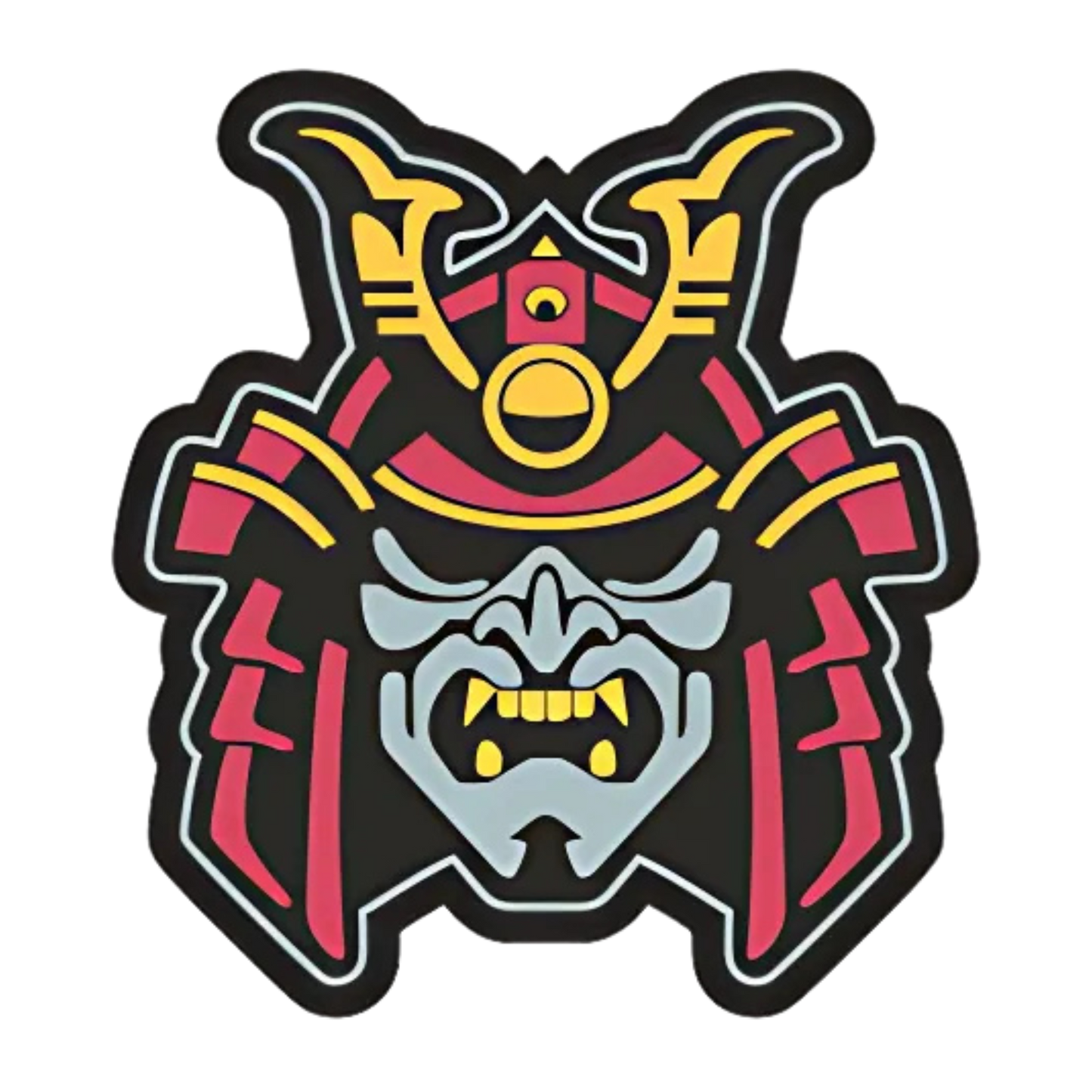 Samurai Helmet Full Color PVC Patch