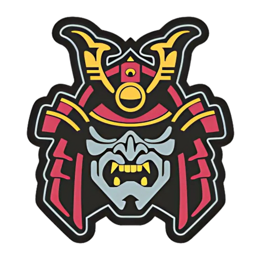 Samurai Helmet Full Color PVC Patch