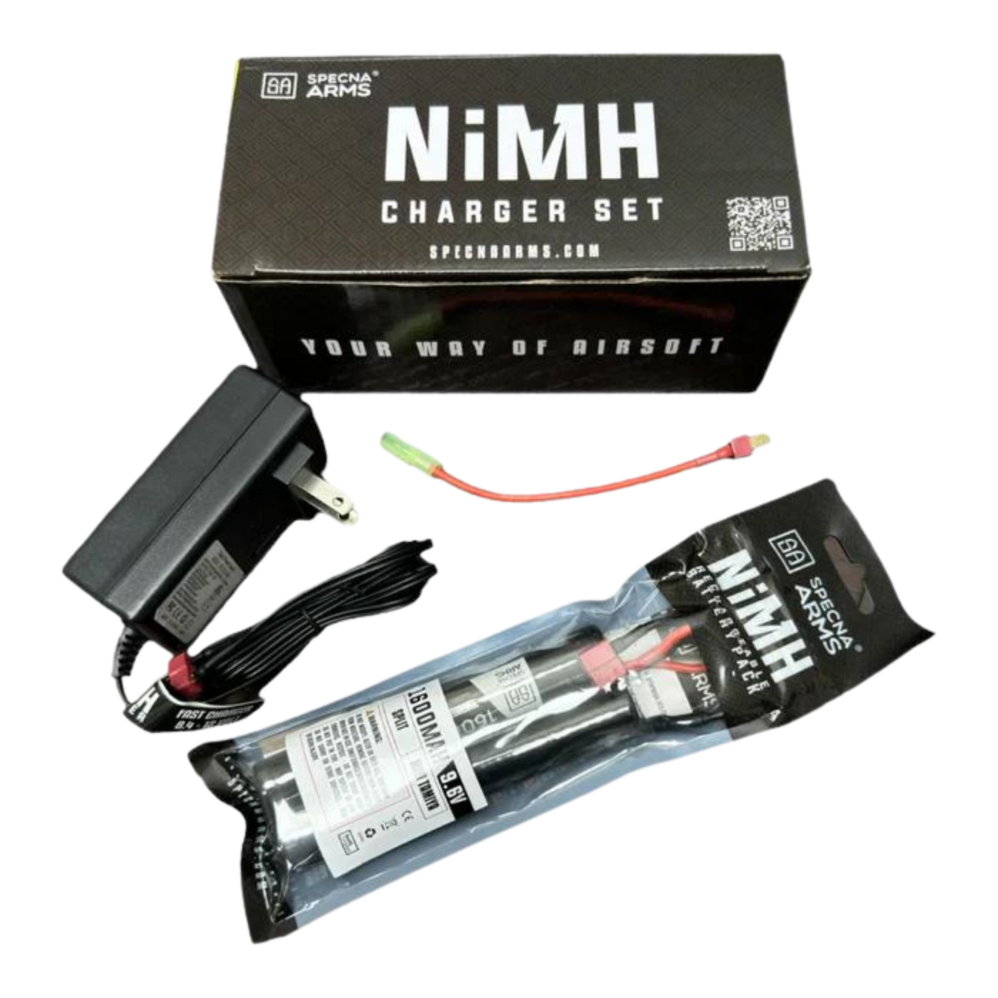 Specna Arms Charger + NiMh 9.6 V 1600 mAh battery pack