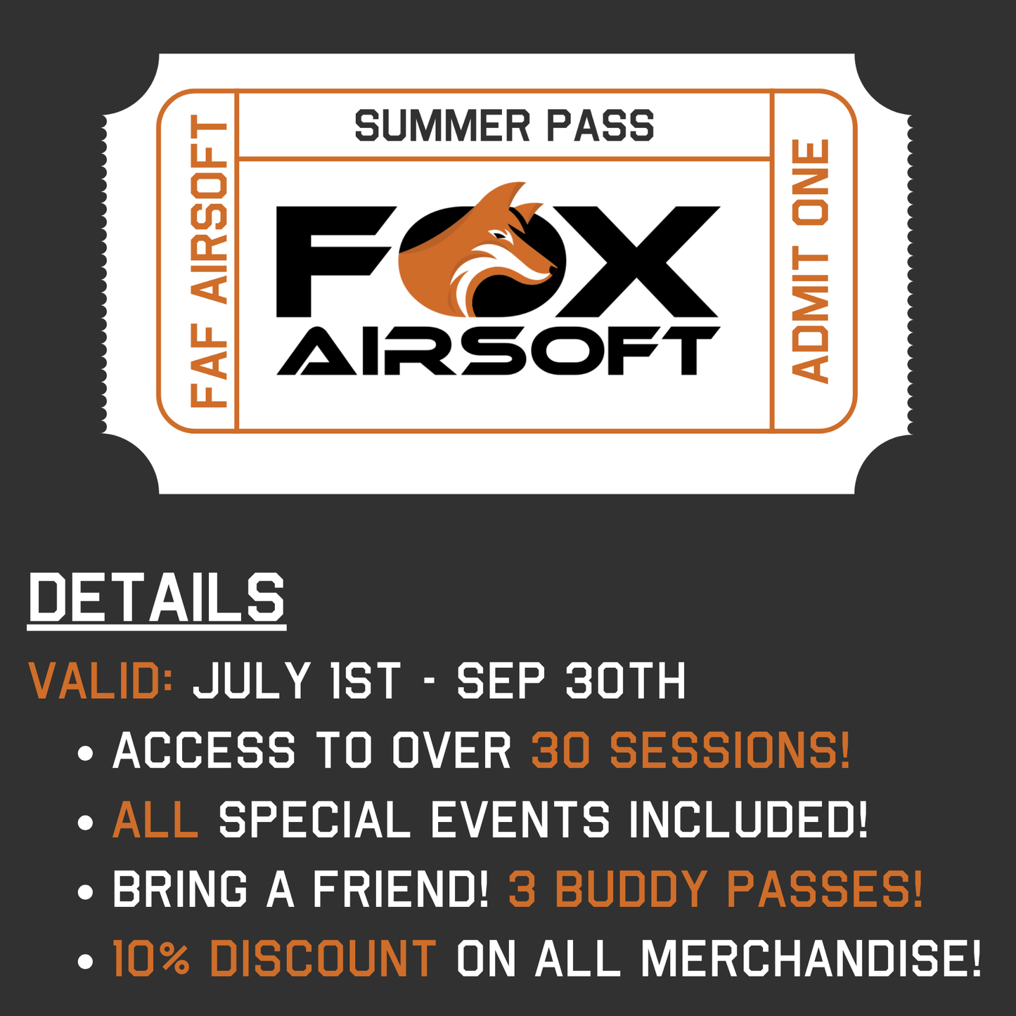 FAF Airsoft Field Ticket