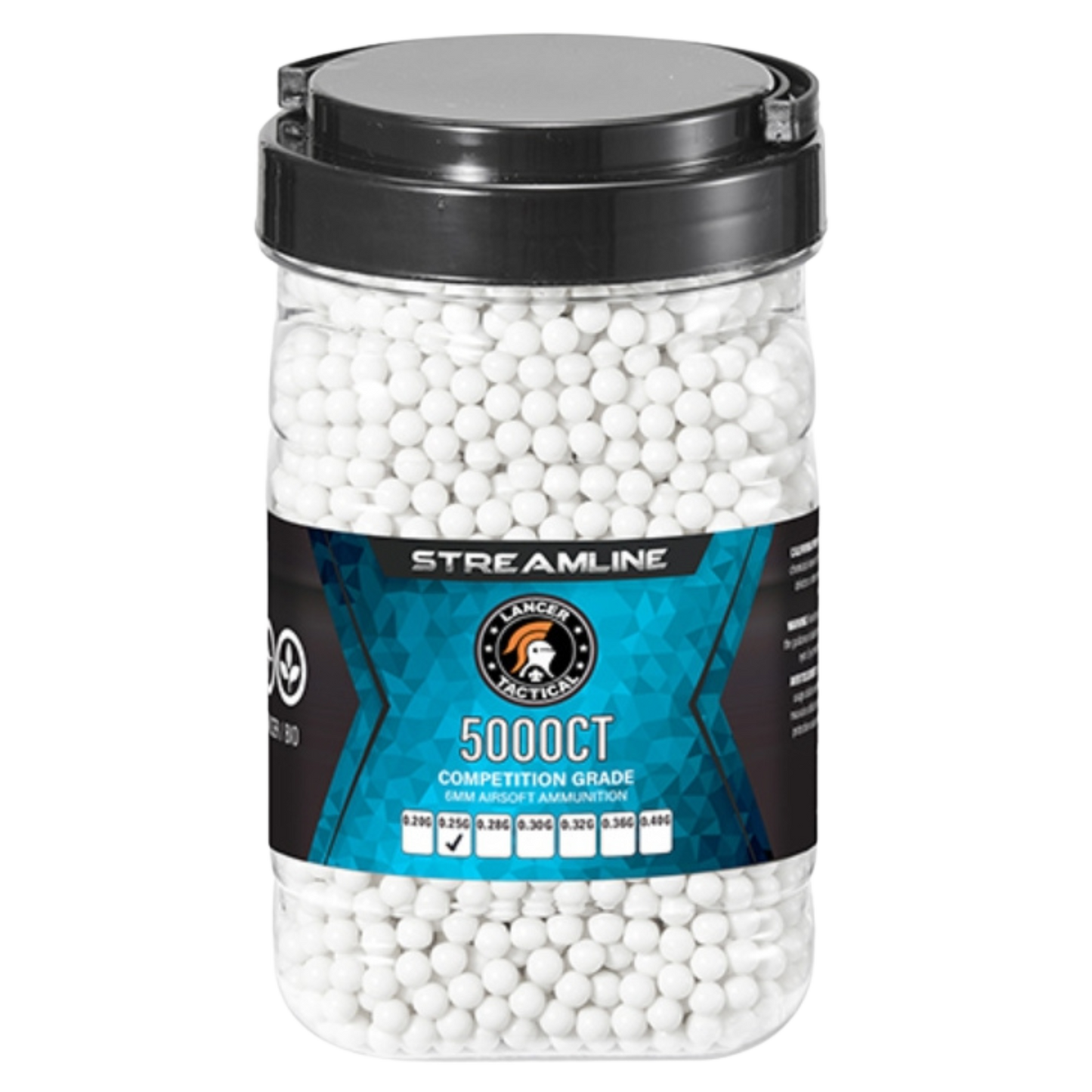 Lancer Tactical 5000 Round Streamline Competition Grade Outdoor Tracer BBs - (Green)