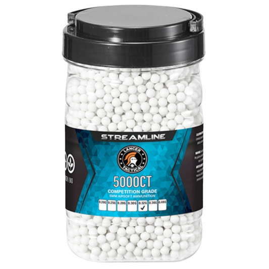 Lancer Tactical 5000 Round Streamline Competition Grade Outdoor Tracer BBs - (Green)